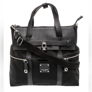 Henri Bendel Jetsetter Backpack - Black and Silver - Small